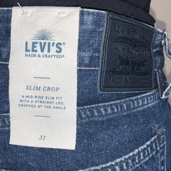 Levi’s Made & Crafted East to West Two-Tone Slim Crop Jeans Size 31 - Picture 10 of 15